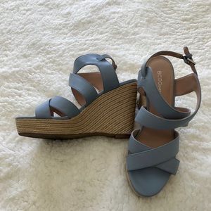 BCBGeneration Light Blue Wedges